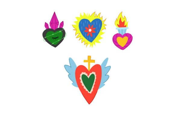 Colorful Folk Art Hearts Expressing Spirit: A Guide to Meaningful Design