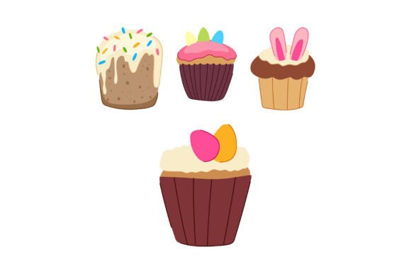 Easter Holiday Sweet Cakes and Decorated