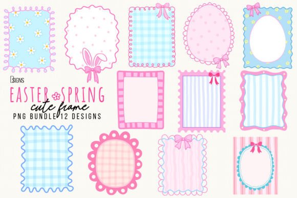 Easter Spring Cute Bow Frame Bundle Png: A Creative Resource Guide