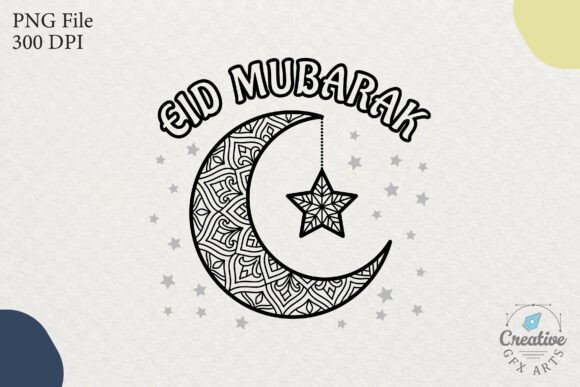 Eid Mubarak Crescent Moon Star SVG PNG: A Design Evaluation