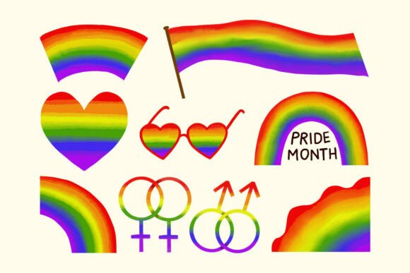 Empowering Creative Expression with the Rainbow Pride Elements SVG Bundle Set