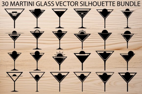 Evaluating the Martini Glass Silhouette Bundle for Creative Projects