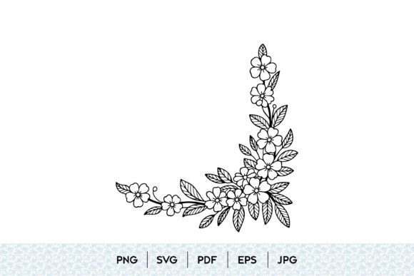 Floral Corner Bouquet SVG: Design & Use