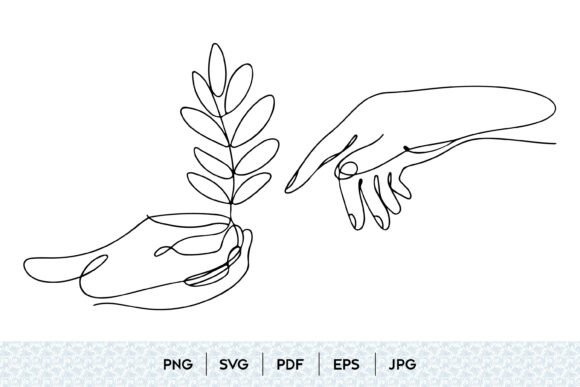 Hands Holding Leaf SVG: Modern Design Assets