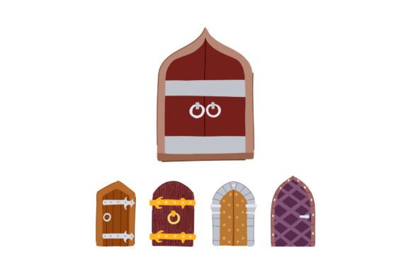 Medieval and Fantasy Doors Cartoon Collection