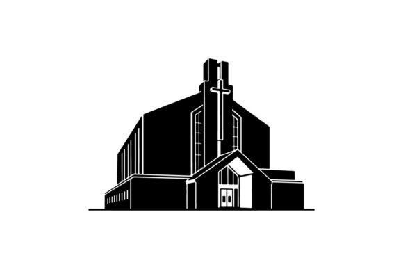 Modern Church Building Line Art Illustration: A Guide to Elegant Silhouettes