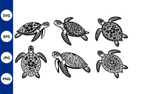 Ornate Floral Sea Turtle Pattern: A Design Evaluation