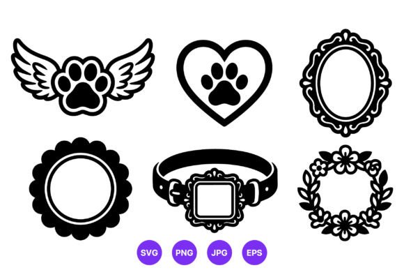 Paw Print Heart Wings Floral Wreath