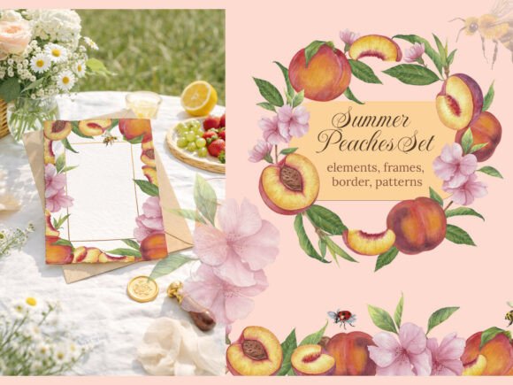 Peach Blossom Watercolor Collection: A Guide to Soft Botanical Design