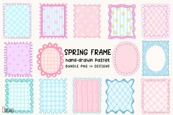 Spring Frame Hand-Drawn Clipart Bundle: Elevating Seasonal Design with Whimsy and Warmth