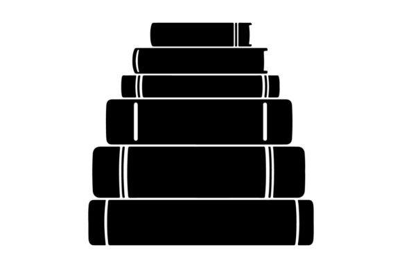 Stack of Black and White Striped Hardcover