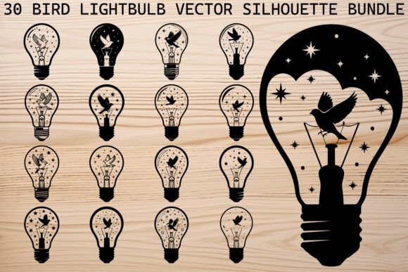 Strategic Application of the Bird Lightbulb Silhouette Bundle