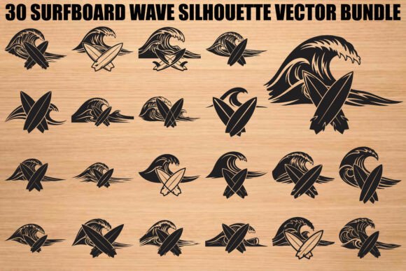 Surfboard Wave Silhouette Bundle: A Strategic Asset for Visual Branding and Design
