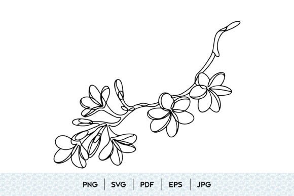 The Elegant Simplicity of the Freesia Flower One Line Art Branch