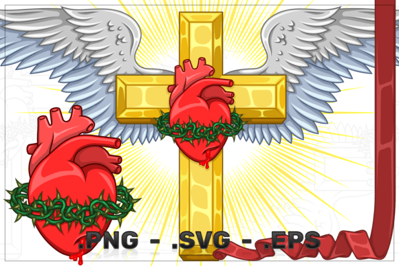 The Symbolic Power and Digital Versatility of the Winged Cross with Sacred Heart