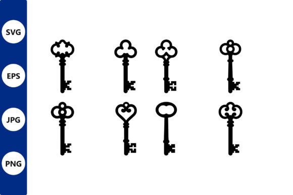 Vintage Key Set Flat Vector Design: Unlocking Creative Potential