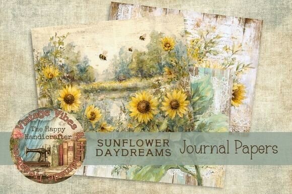 Vintage Sunflower Journal Papers: A Timeless Foundation for Creative Projects