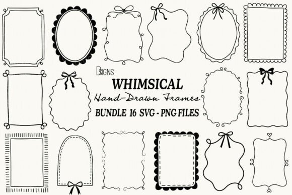 Whimsical Hand-Drawn Frames SVG Bundle: Elevating Digital and Physical Design